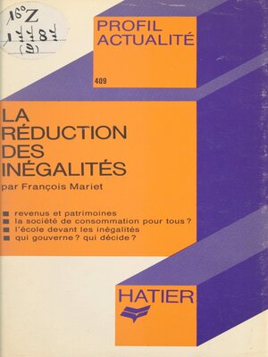 cover image of La réduction des inégalités